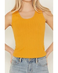 Shyanne Women's Pointelle Rib Knit Tank Top