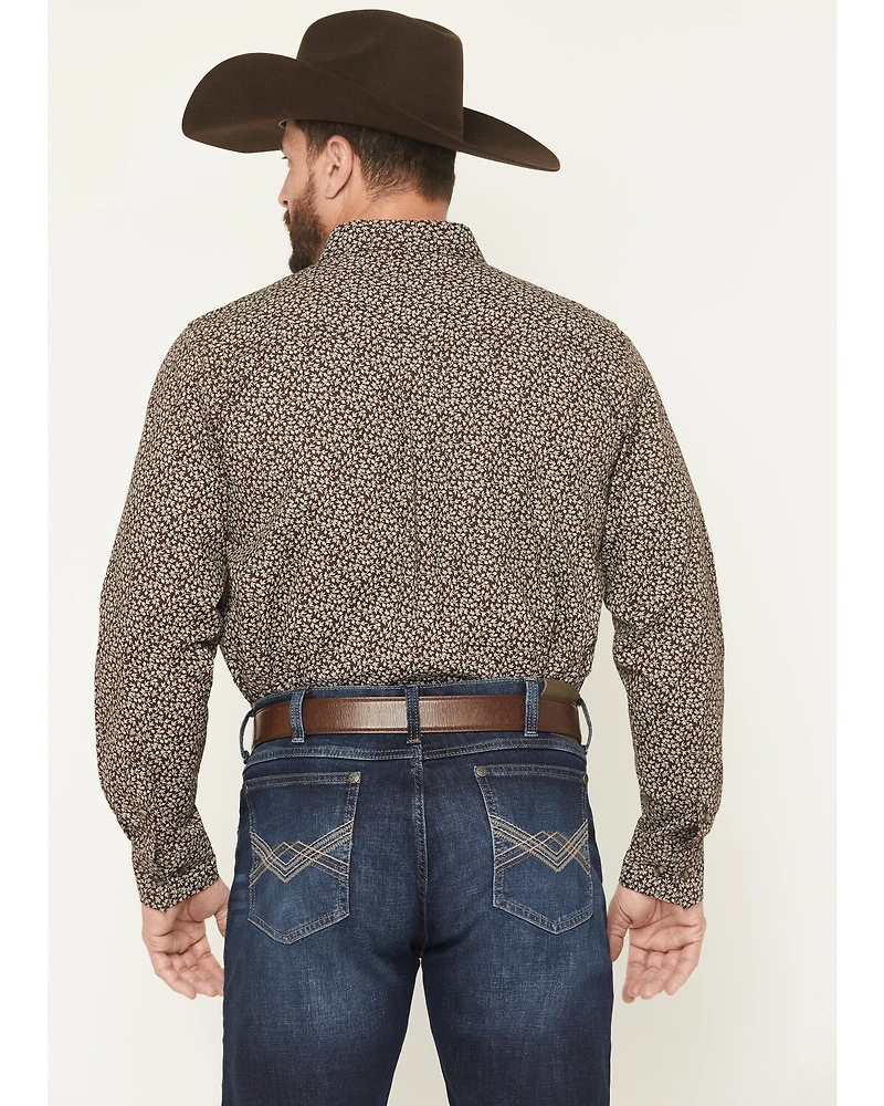 Cody James Men's Denali Ridge Micro Floral Print Long Sleeve Snap Western Shirt