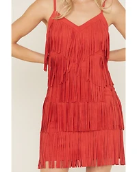 Idyllwind Women's Brixworth Fringe Faux Suede Mini Dress