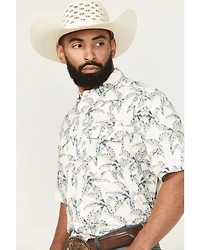 Ariat Men's VentTEK Outbound Palm Tree Print Short Sleeve Button-Down Western Shirt