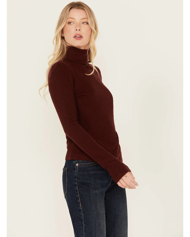 Miss Me Women's Long Sleeve Turtleneck Top