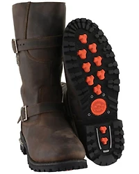 Milwaukee Leather Men's Classic Engineer Motorcycle Boots - Round Toe