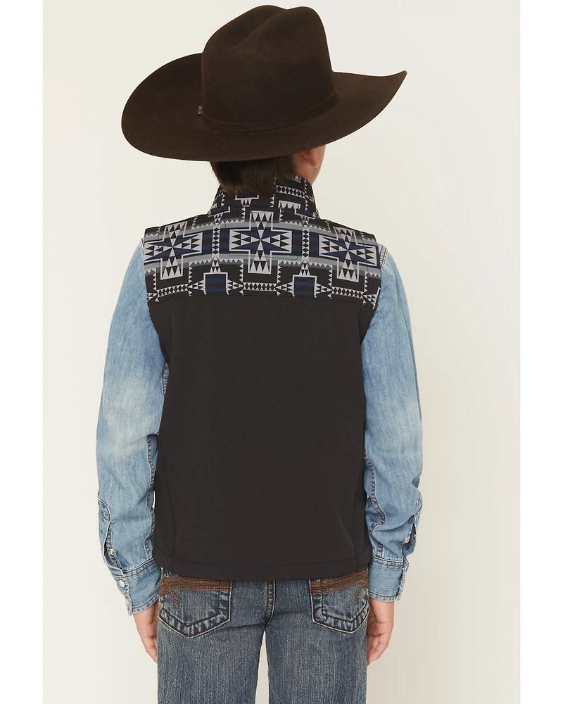 RANK 45® Boy's Cheneka Southwestern Print Softshell Vest