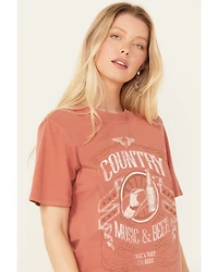 Idyllwind Women's Helen Country Music and Beer Short Sleeve Graphic Tee