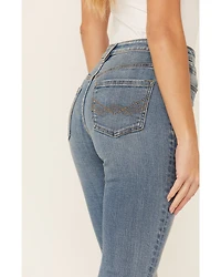 Idyllwind Women's Medium Wash Old West High Risin' Released Hem Flare Jeans