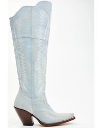 Dan Post Women's Denim Tall Western Boots - Snip Toe