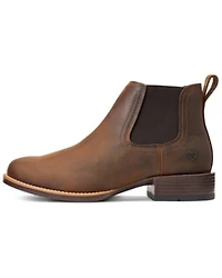 Ariat Men's Booker Distressed Brown Ultra Full-Grain Leather Ankle Boot - Round Toe