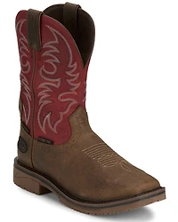 Justin Men's Broncy Waterproof Western Work Boots - Composite Toe