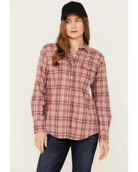 Ariat Women's FR Plaid Print Long Sleeve Snap Work Shirt