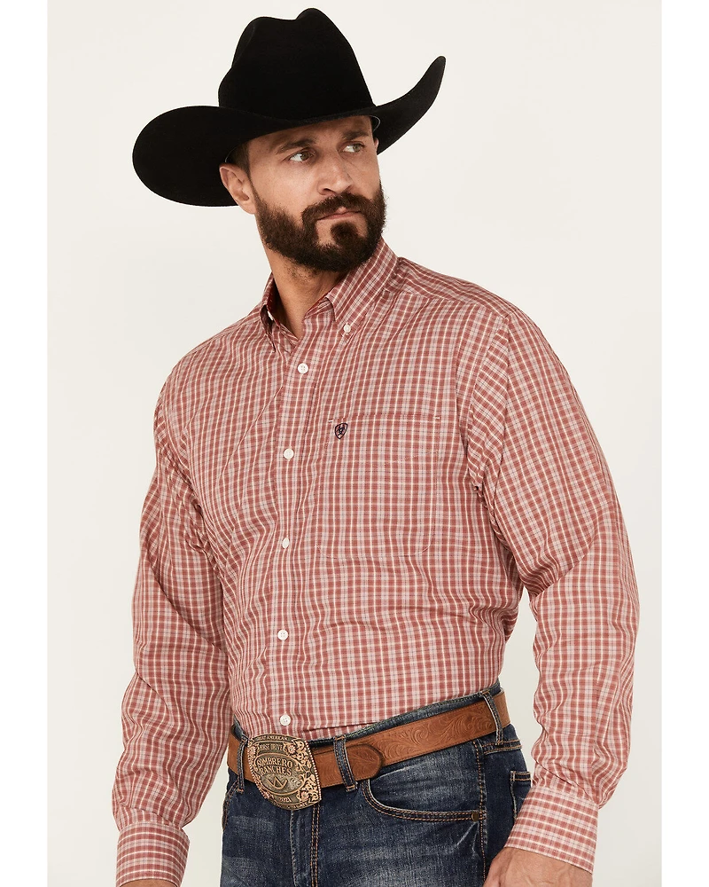 Ariat Men's Kairo Plaid Print Long Sleeve Button-Down Western Shirt