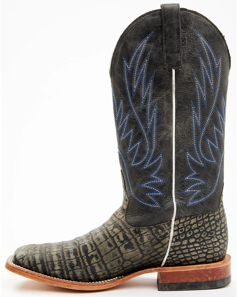 Horse Power Men's Coco Caiman Print Western Boots - Broad Square Toe