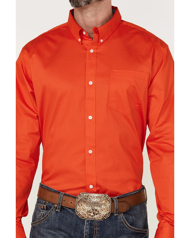 RANK 45® Men's Basic Twill Long Sleeve Button-Down Western Shirt