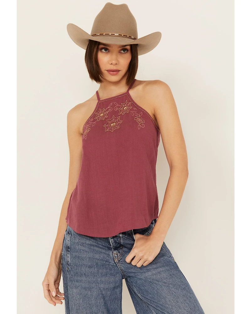 Shyanne Women's Embellished Halter Tank