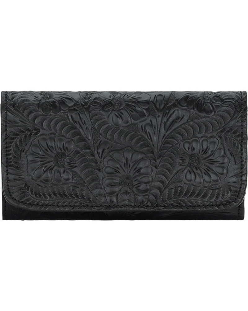 American West Women's Tri-Fold Wallet with Snap Closure