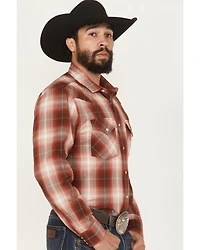 Pendleton Men's Frontier Plaid Print Long Sleeve Snap Western Shirt