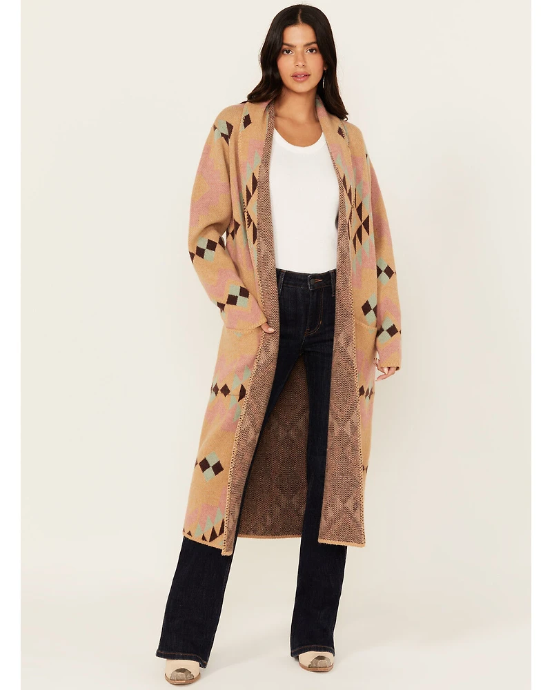 Ariat Women's Southwestern Geo Print Duster Sweater