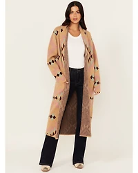 Ariat Women's Southwestern Geo Print Duster Sweater