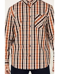 RANK 45® Men's Dakota Plaid Print Long Sleeve Button-Down Performance Western Shirt