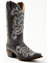 Shyanne Women's Iona Floral Studded Western Boots - Snip Toe