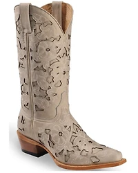Shyanne Women's Laser Cut Western Boots - Snip Toe