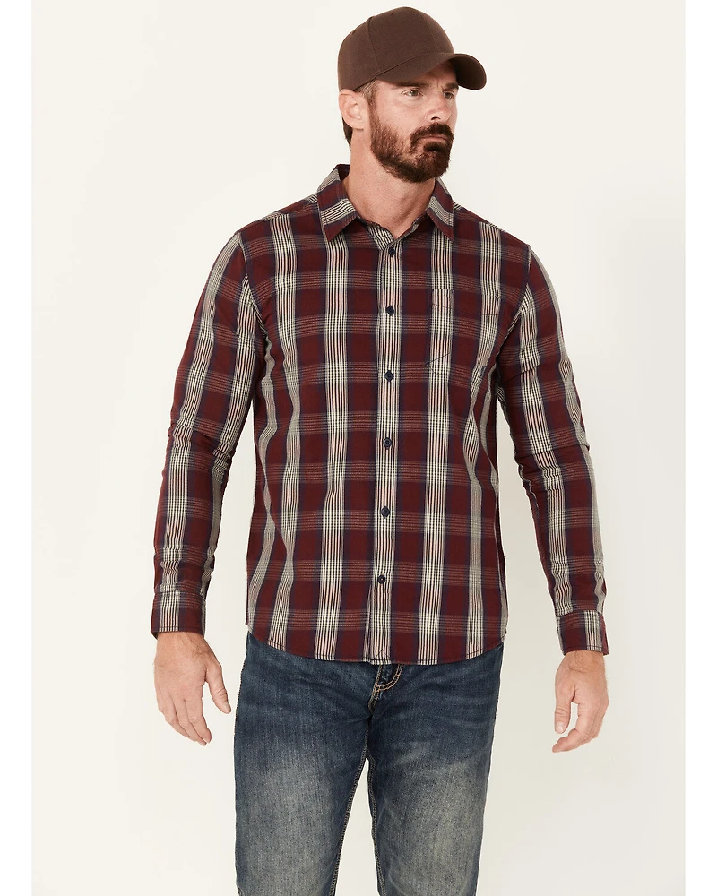 Brothers and Sons Men's Blaine Plaid Print Long Sleeve Button Down Shirt