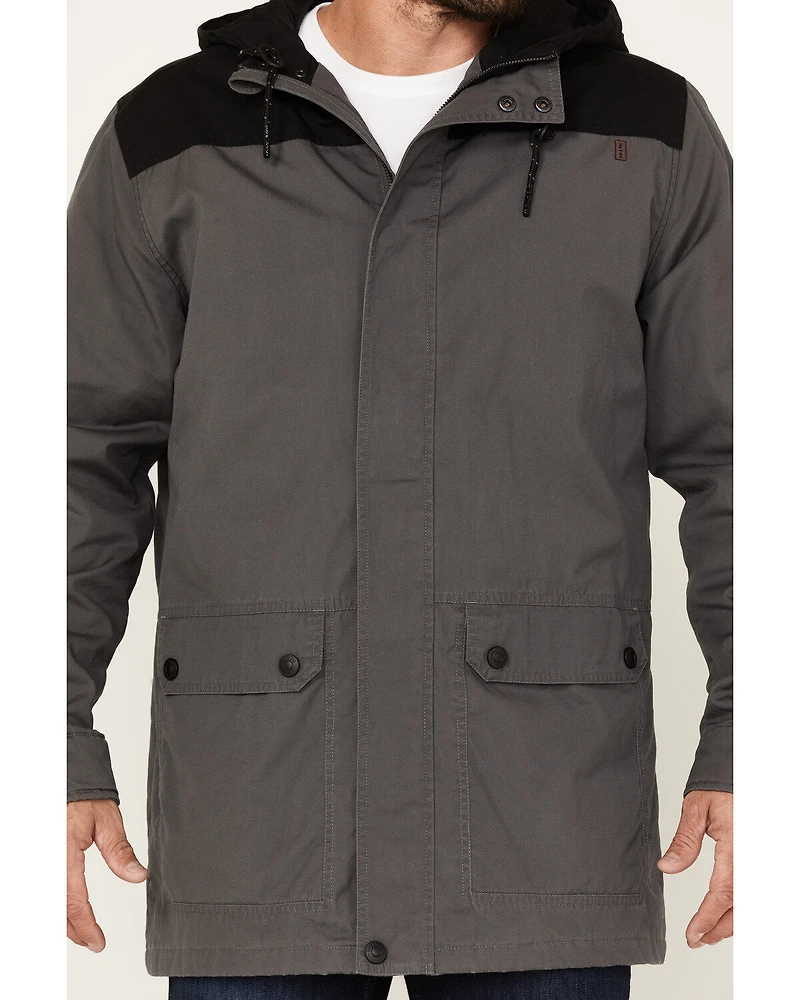 Brothers and Sons Men's Cruiser Waxed Canvas Hooded Jacket
