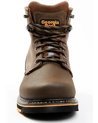 Georgia Boot Men's AMP Light Wedge WP 6" Lace-Up Work Boots - Soft Toe