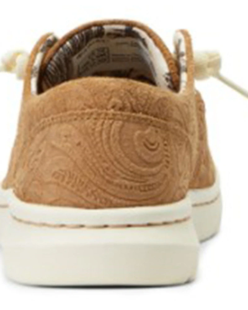 Ariat Women's Floral Emboss Hilo Flx Foam Casual Shoe - Moc Toe
