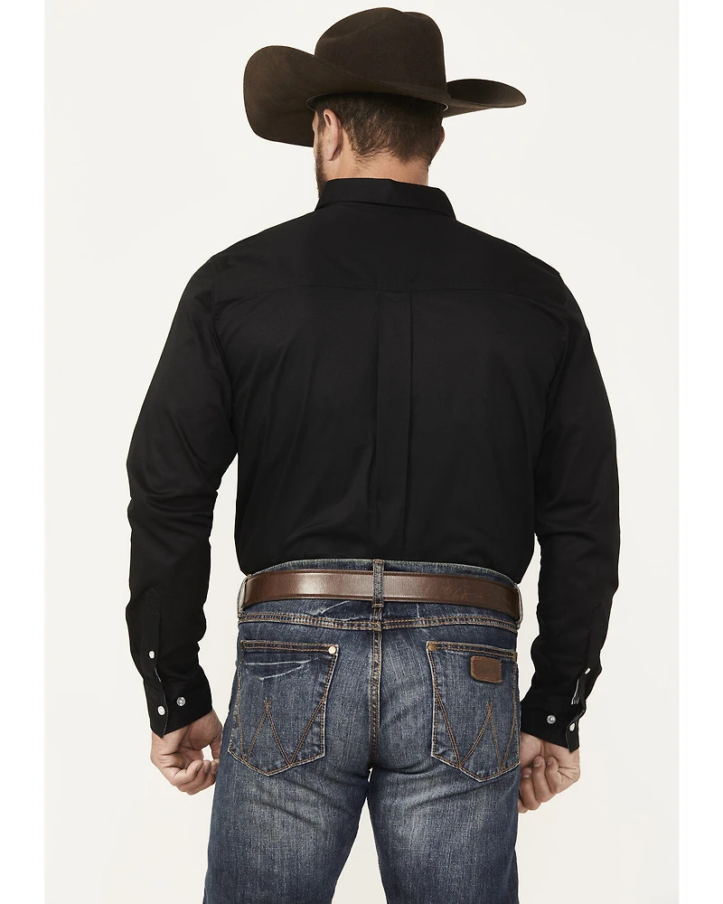 Cody James Men's Basic Twill Long Sleeve Button-Down Performance Western Shirt - Tall