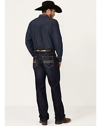 Cinch Men's White Label Dark Wash Relaxed Straight Rigid Denim Jeans