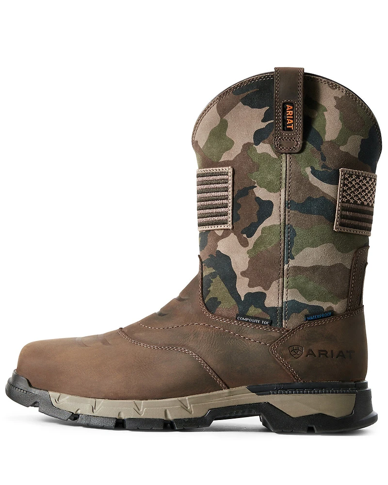 Ariat Men's Rebar Patriot Waterproof Western Work Boots - Composite Toe