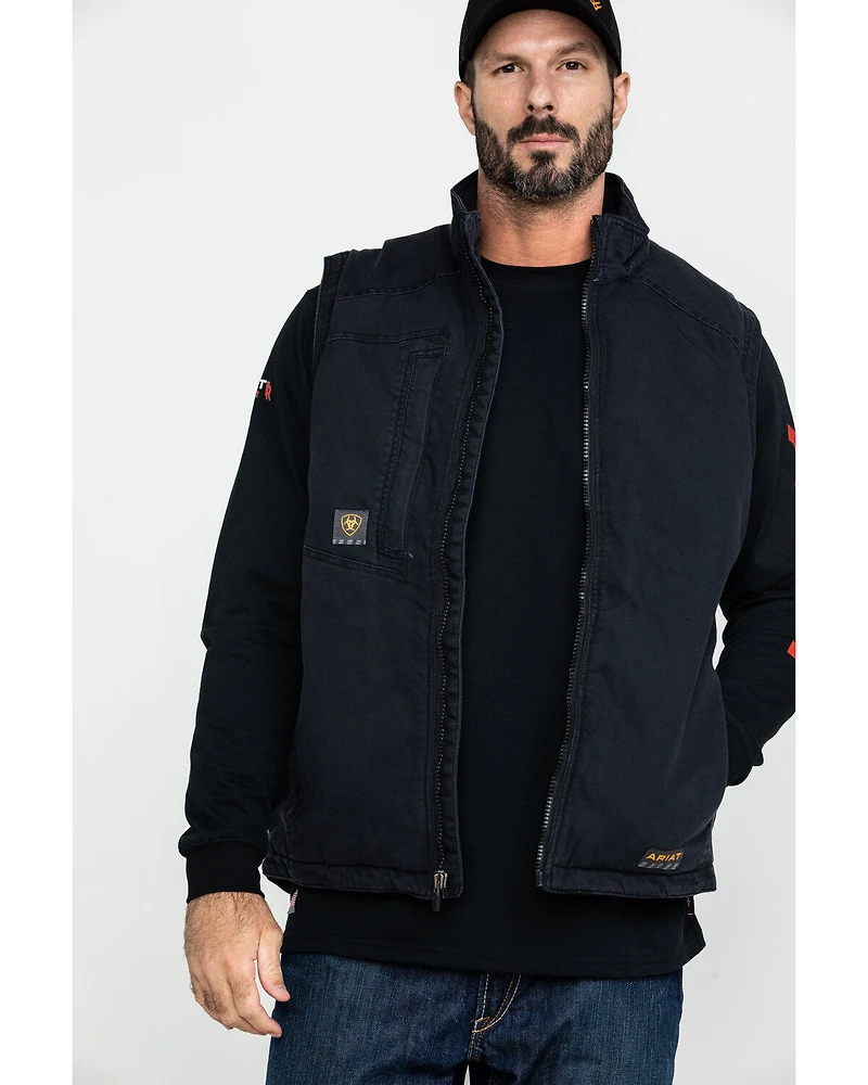 Ariat Men's Rebar Washed Dura Canvas Insulated Work Vest
