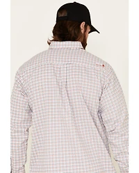 Ariat Men's FR Gauge Plaid Print Long Sleeve Button Down Work Shirt