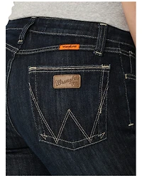 Wrangler Women's FR Mae Cherry Point Dark Wash Bootcut Work Jeans
