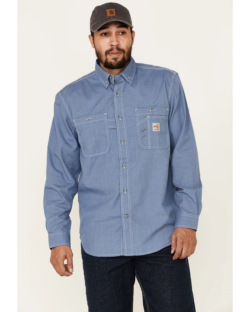 Carhartt Men's FR Force Lightweight Performance Woven Long Sleeve Work Shirt