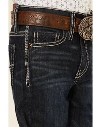 Cody James Little Boys' Night Hawk Medium Wash Mid Rise Stretch Relaxed Bootcut Jeans