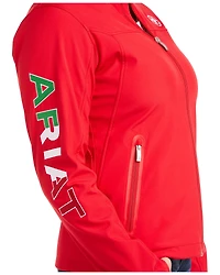 Ariat Women's Team Mexico Softshell Zip-Up Water Repellent Jacket