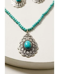Shyanne Women's Turquoise Beaded Teardrop Jewelry Set - 2 Piece