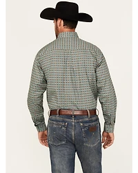 Cinch Men's Circle Geo Print Long Sleeve Button-Down Western Shirt