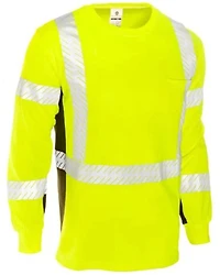 Kishigo Men's FR Hi-Vis Long Sleeve Work Pocket T-Shirt