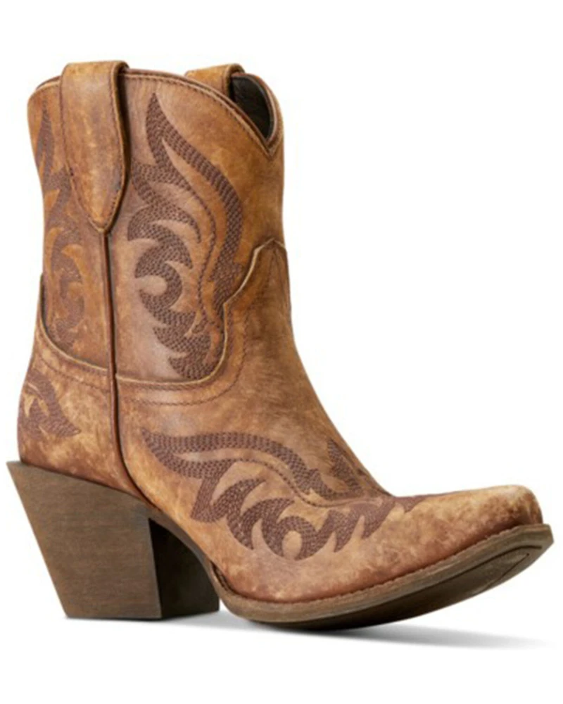 Ariat Women's Chandler Distressed Western Booties - Snip Toe