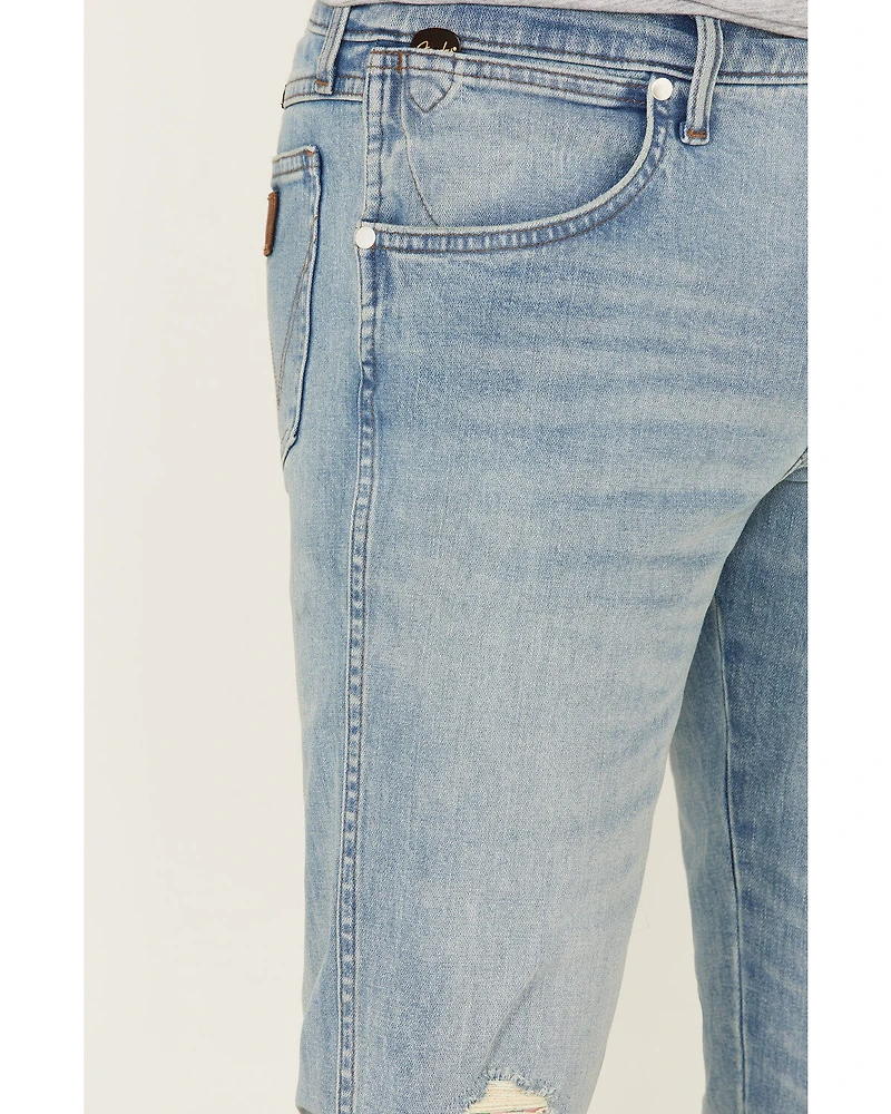Wrangler X Fender Men's Greensboro Cowboy Rockstar Relic Distressed Regular Straight Jeans