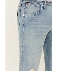 Wrangler X Fender Men's Greensboro Cowboy Rockstar Relic Distressed Regular Straight Jeans