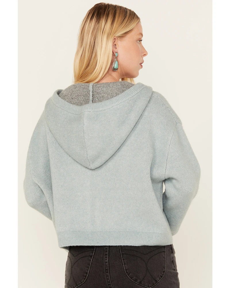 Ariat Women's Agave Garden Intarsia Southwestern Knit Zip Hooded Pullover