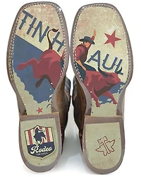 Tin Haul Men's Wickered Bull Rider Sole Braided Western Boots - Broad Square Toe