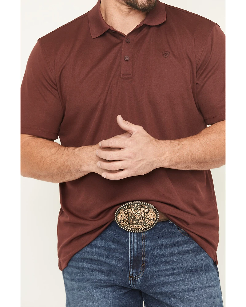 Ariat Men's TEK Solid Short Sleeve Performance Polo