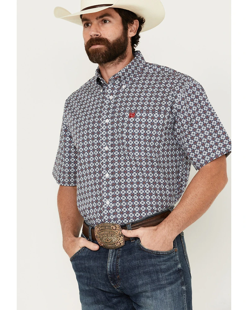 Cinch Men's Boot Barn Exclusive Medallion Print Short Sleeve Button-Down Western Shirt