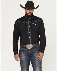 Kimes Ranch Men's Laneboro Solid Long Sleeve Snap Performance Western Shirt