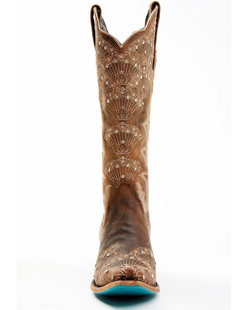 Boot Barn X Lane Women's Exclusive Calypso Leather Western Bridal Boots - Snip Toe