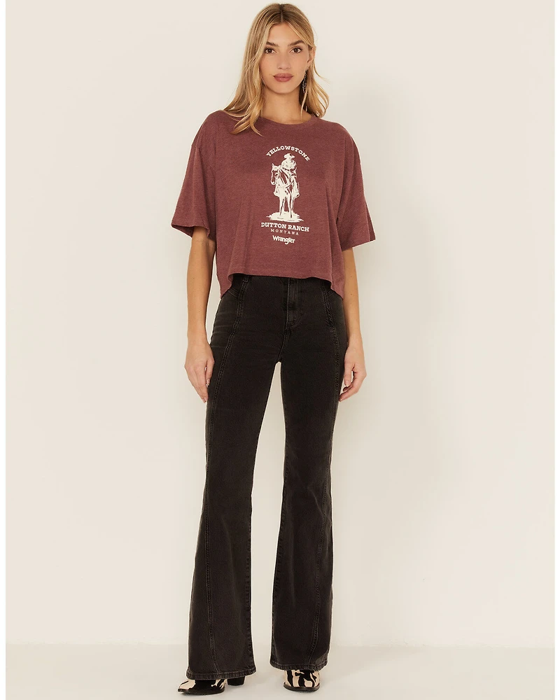 Wrangler Women's Yellowstone Horse Graphic Crop Tee